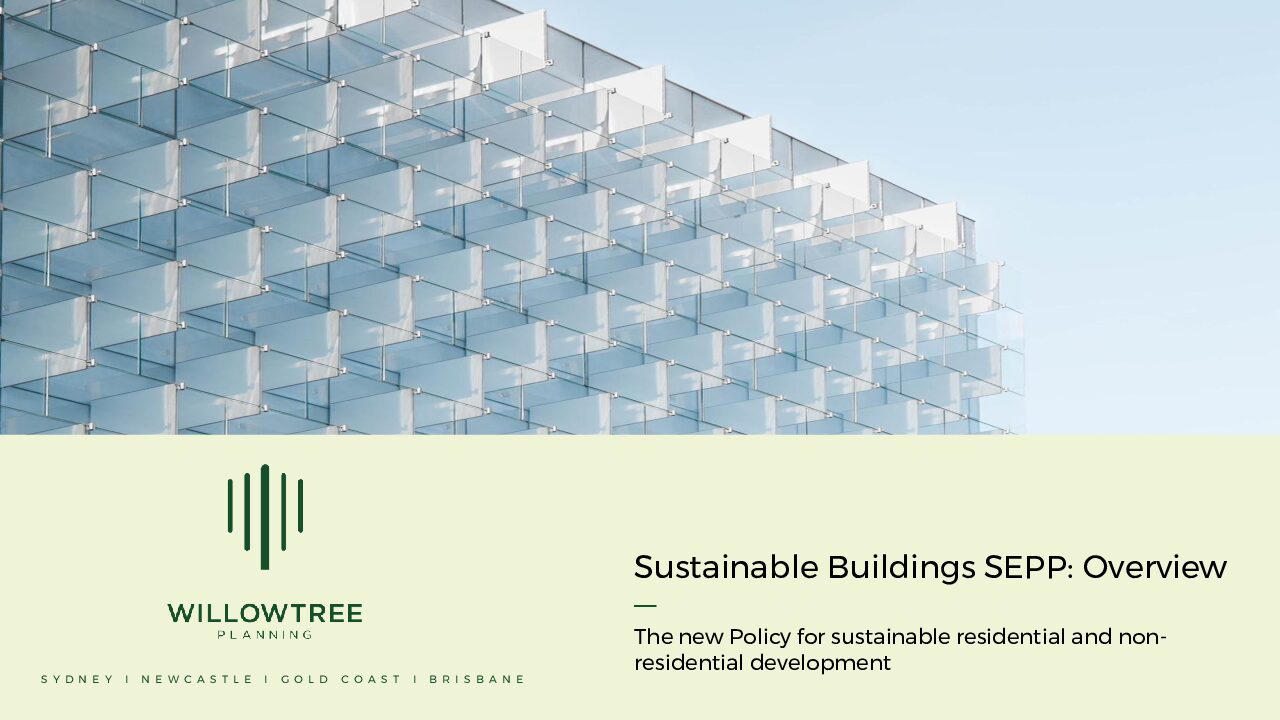 Sustainable Buildings Planning Policy